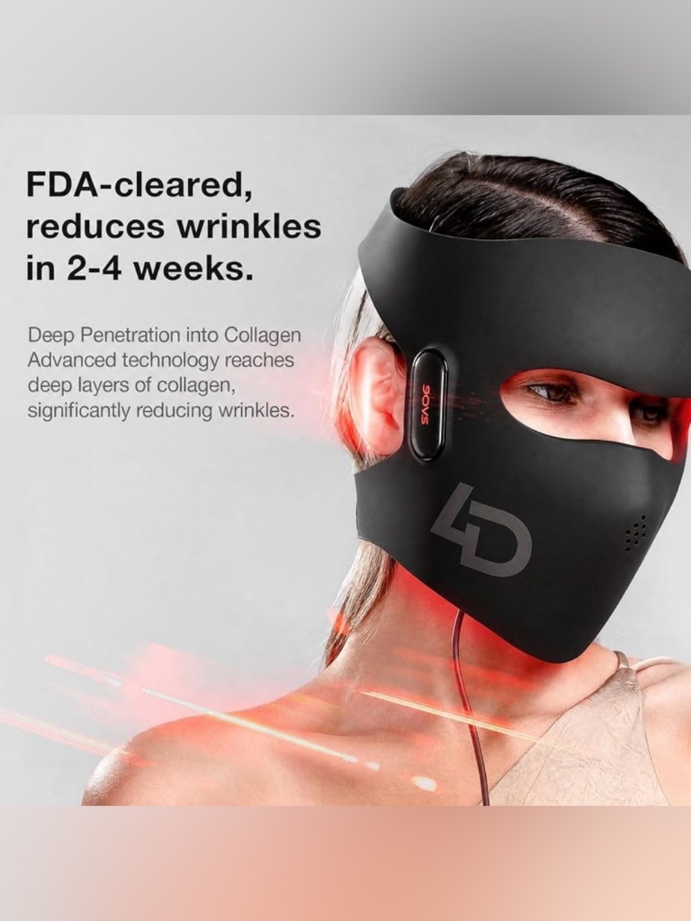 JOVS 4D Laser Black Silicone Skincare Mask - Picture 5 of 15